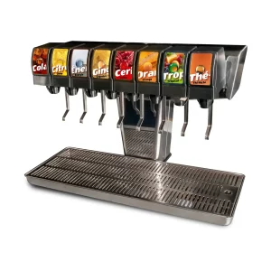 Tourelle à soda 8 becs post mix de comptoir